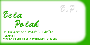 bela polak business card